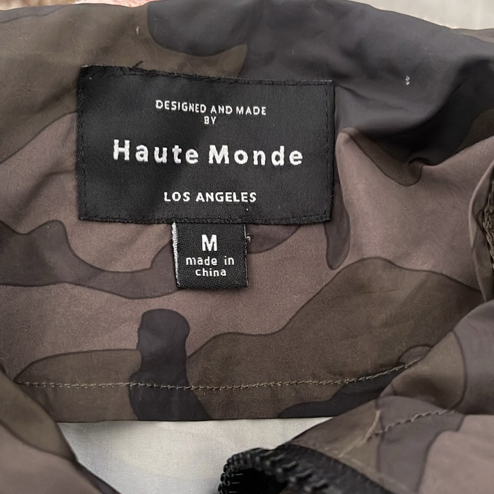 Camo Windbreaker by Haute Monde Sz L - Picture 4 of 4
